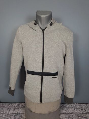 sweat a capuche / hoodie full zip Jules grise homme - taille S ( 61)