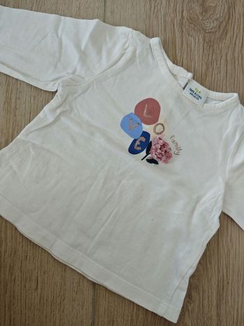 T-shirt manches longues "Love family" Tape à l'oeil 6 mois