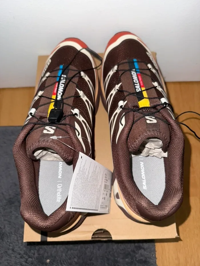 Salomon XT-6 Marron, Beige Rosted Clay / Burnt Ochre / Almond milk - photo numéro 10