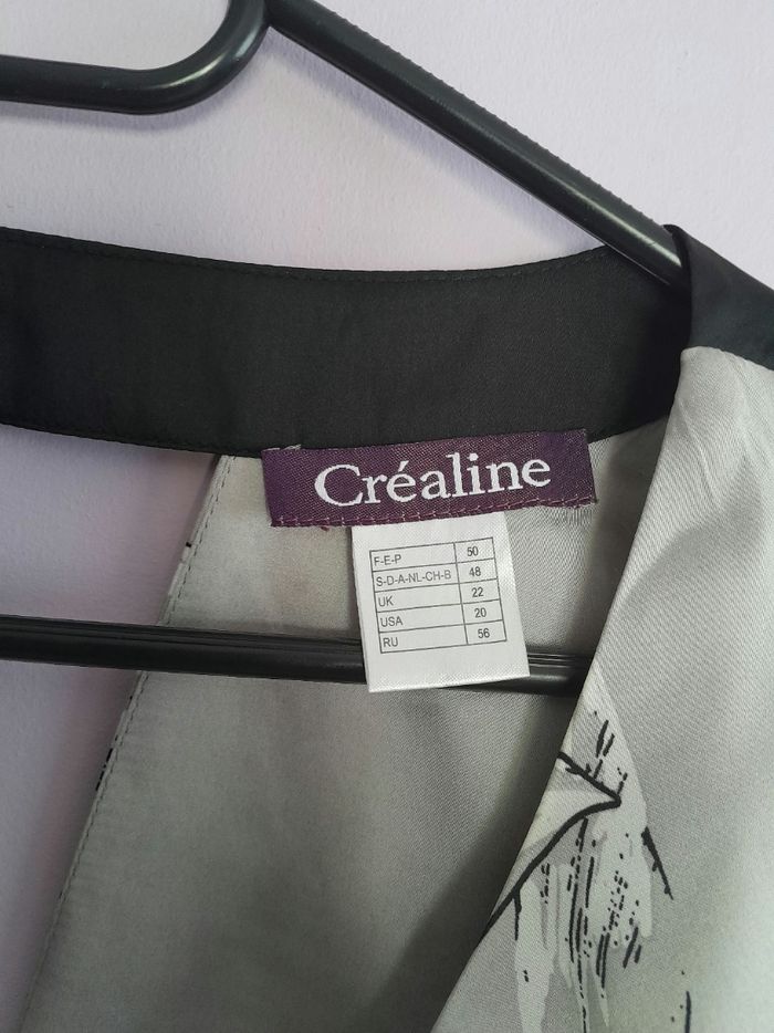 Robe Créaline grise taille 50 – style japonais avec ceinture - photo numéro 2