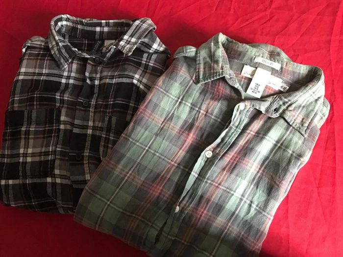 Lot de 2 chemises à carreaux H&M taille L et XL - photo numéro 2