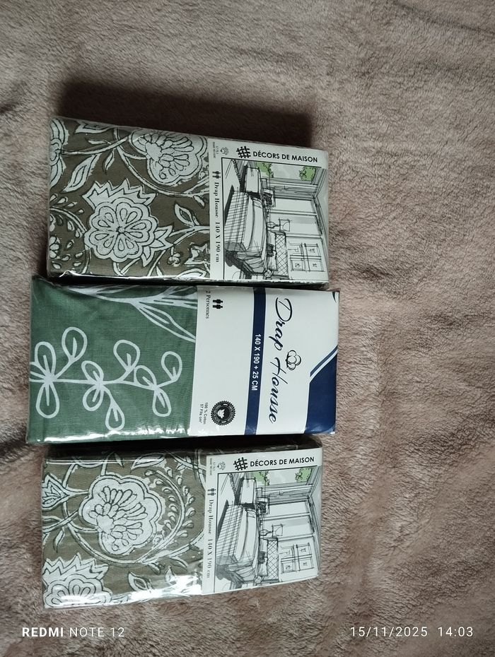 Draps housse neuf - photo numéro 3