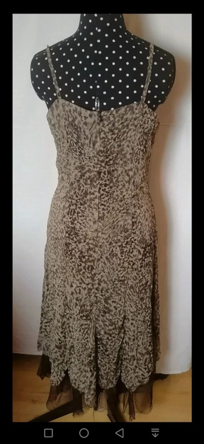 Robe bretelles volants camouflage / safari kaki marron taille 3 ou L Astuces - photo numéro 6