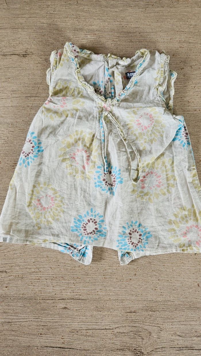 Blouse sans manche beige à dessin, Zara Girls, 6/8 ans, nickel - photo numéro 3