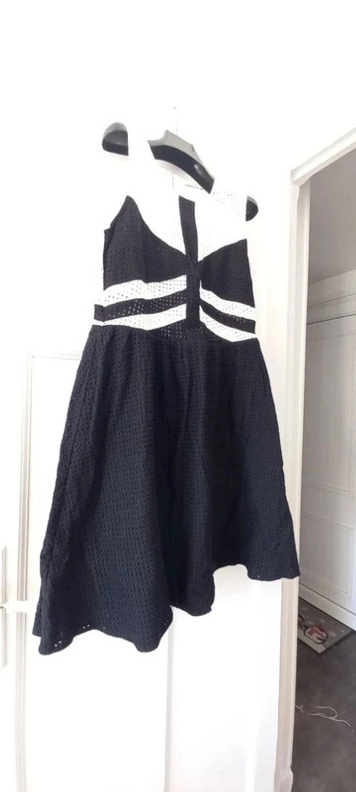 Robe cocktail Zapa 42 noir et blanc - photo numéro 3