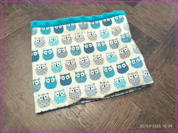 Snood hiboux bleu