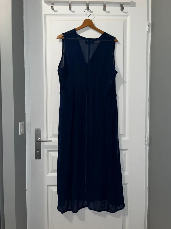 Robe longue bleue marine, taille L - photo numéro 4