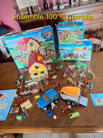 Playmobil lot centre équestre haras poneys