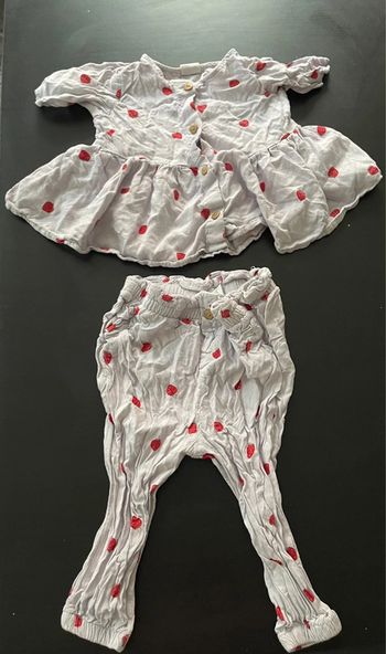 🍓 Ensemble fraise bébé H&M