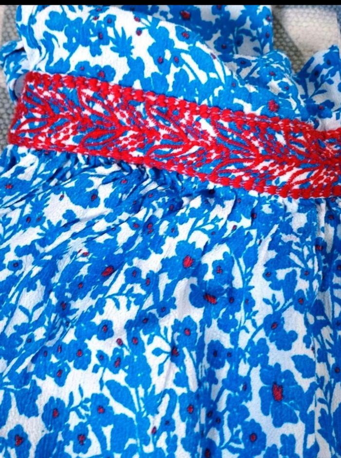 Robe fluide fleurie très longue - Dos nu - Bérénice - 34 - Comme Neuve - photo numéro 9