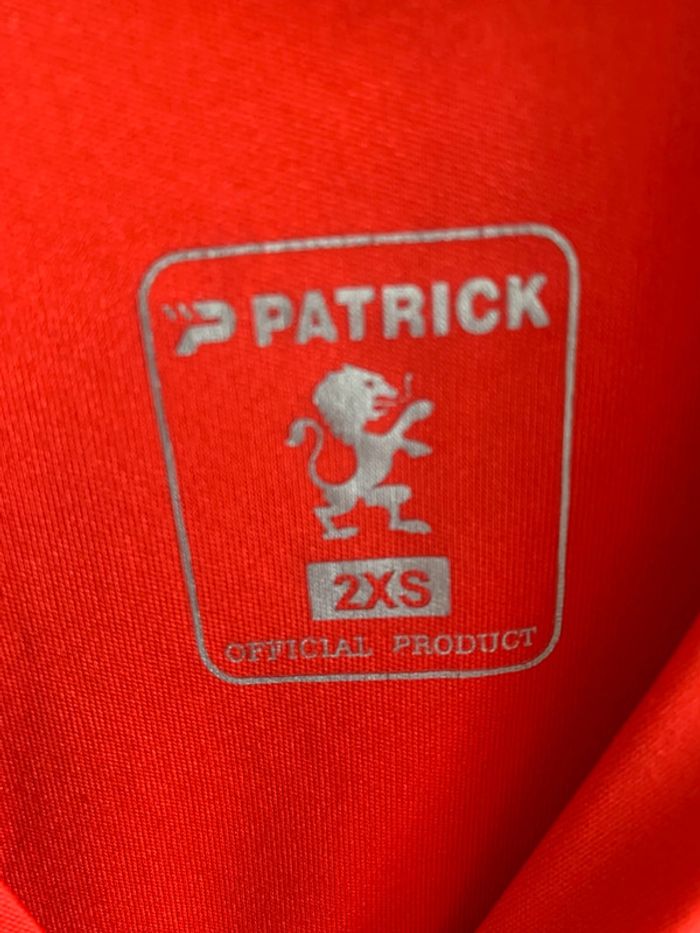 Maillot sport rouge Patrick 2XS polyester sans repassage foot/tennis/running/ - photo numéro 5
