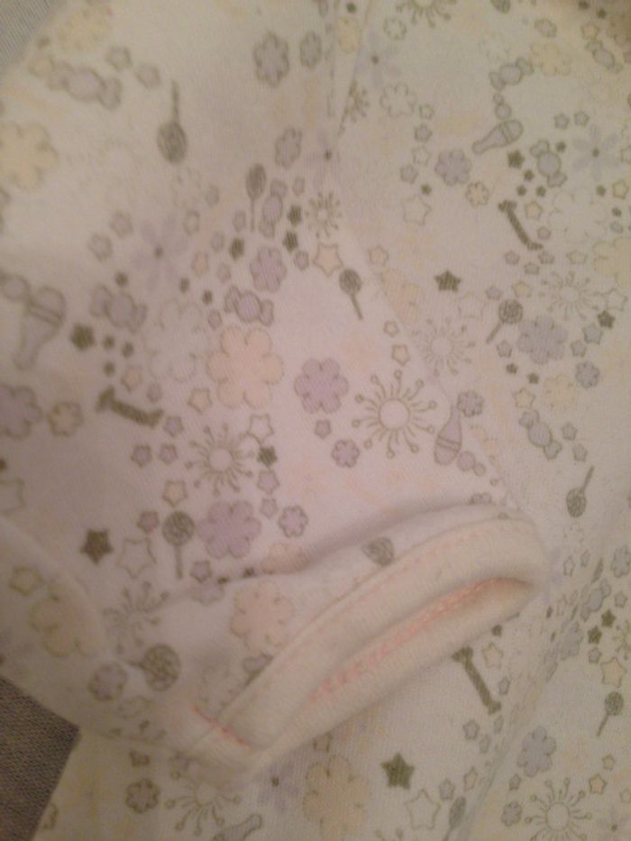 Dors bien blanc avec impression motifs pastels - photo numéro 3