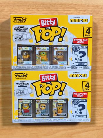 Lot 2 Boîtes Bitty Pop! Minions - 8 Figurines dont 2 MYSTÈRE