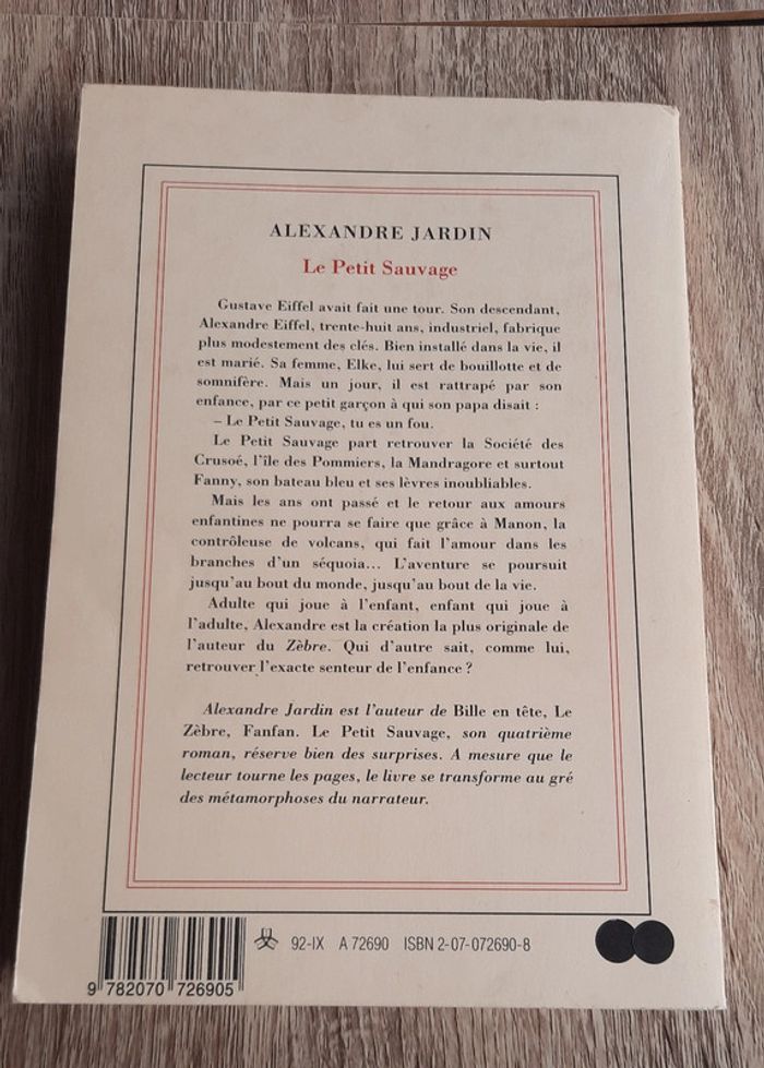 Le petit sauvage d'Alexandre Jardin - photo numéro 2