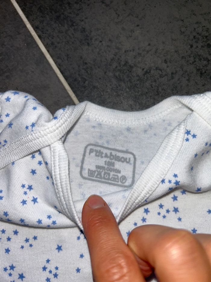 Lot de 2 bodys manches courtes bébé fille et/ou garçon p’tit bisou - photo numéro 8