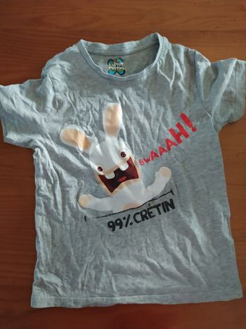 Tee shirt lapins crétins 10 ans