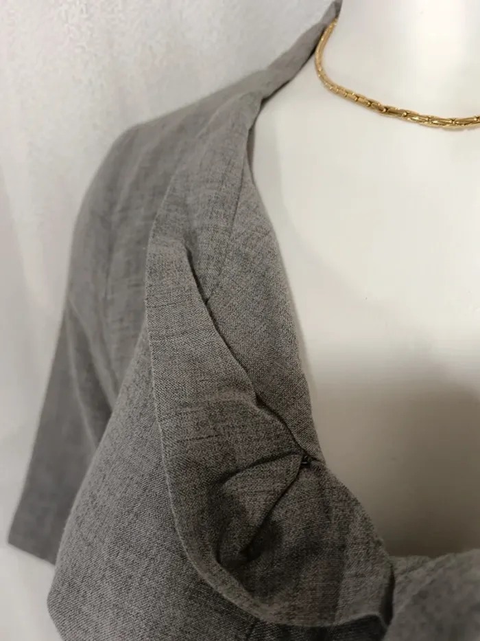 Chloé "blouse grise col à noeud" taille 38 - photo numéro 7