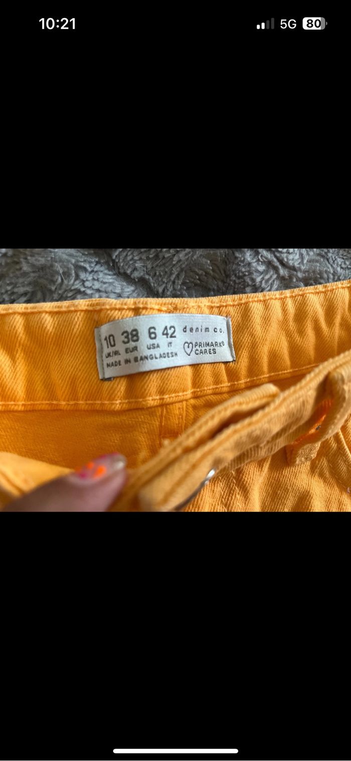Short en jean orange - photo numéro 2