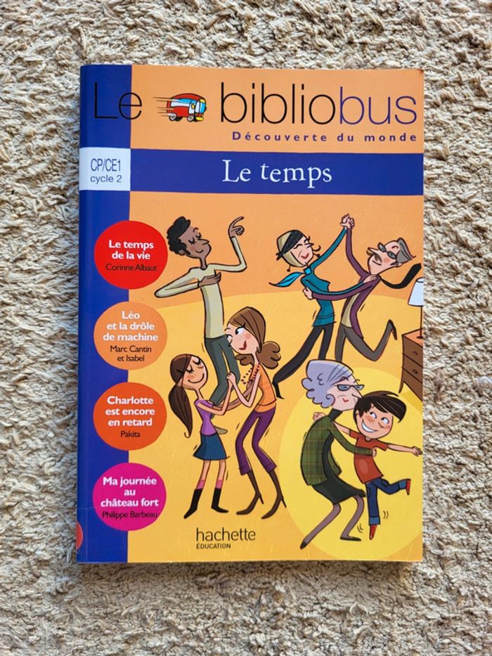 Livre enfant Le bibliobus découverte du temps Le temps CP CE1