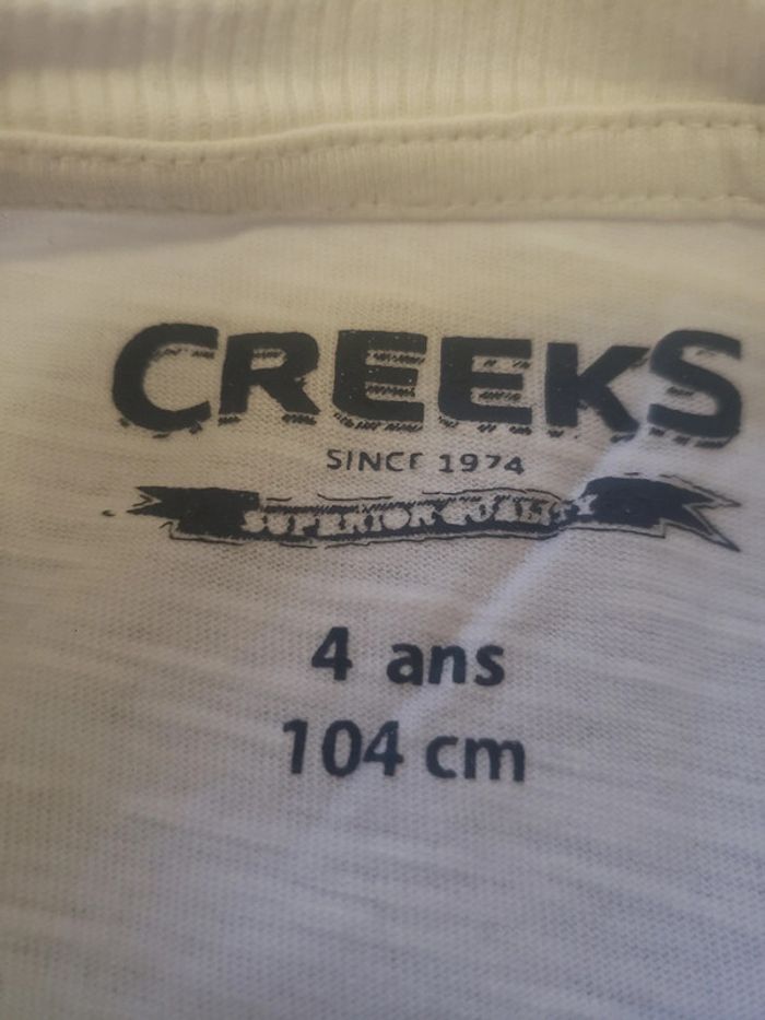 T-shirt manches courtes blanc creeks 4 ans - photo numéro 3