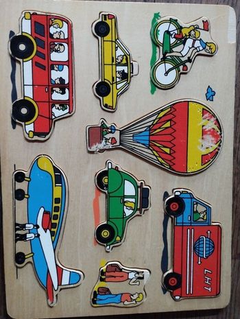 Lot 2 puzzles en bois bébé