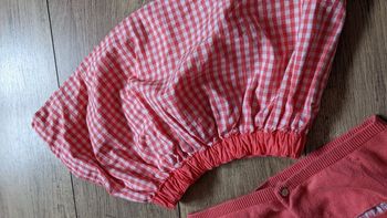 Jupe et gilet ensemble corail