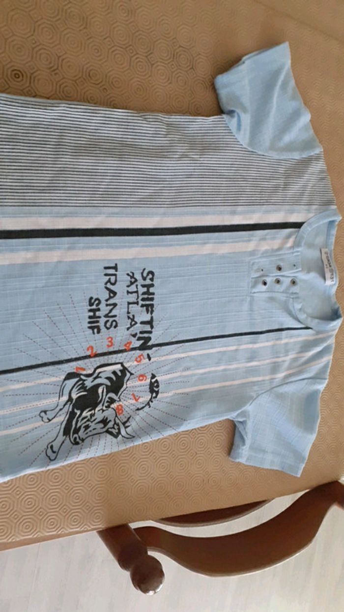Tshirt bleu garçon - photo numéro 2