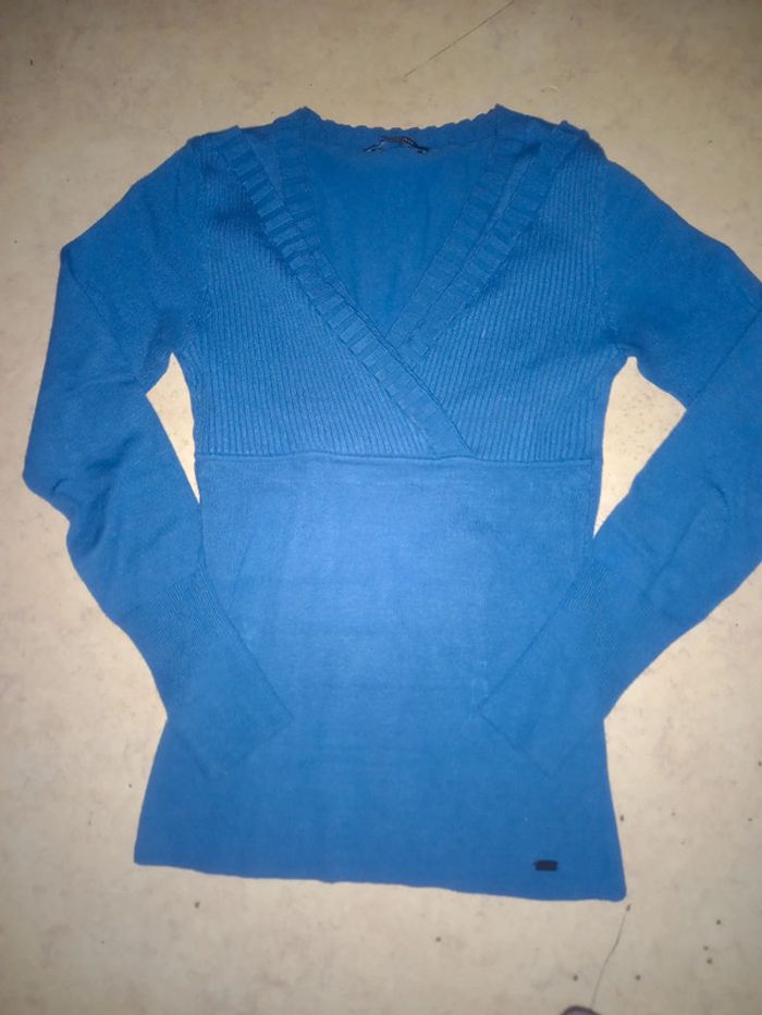 Pull léger morgan t.xs bleu électrique