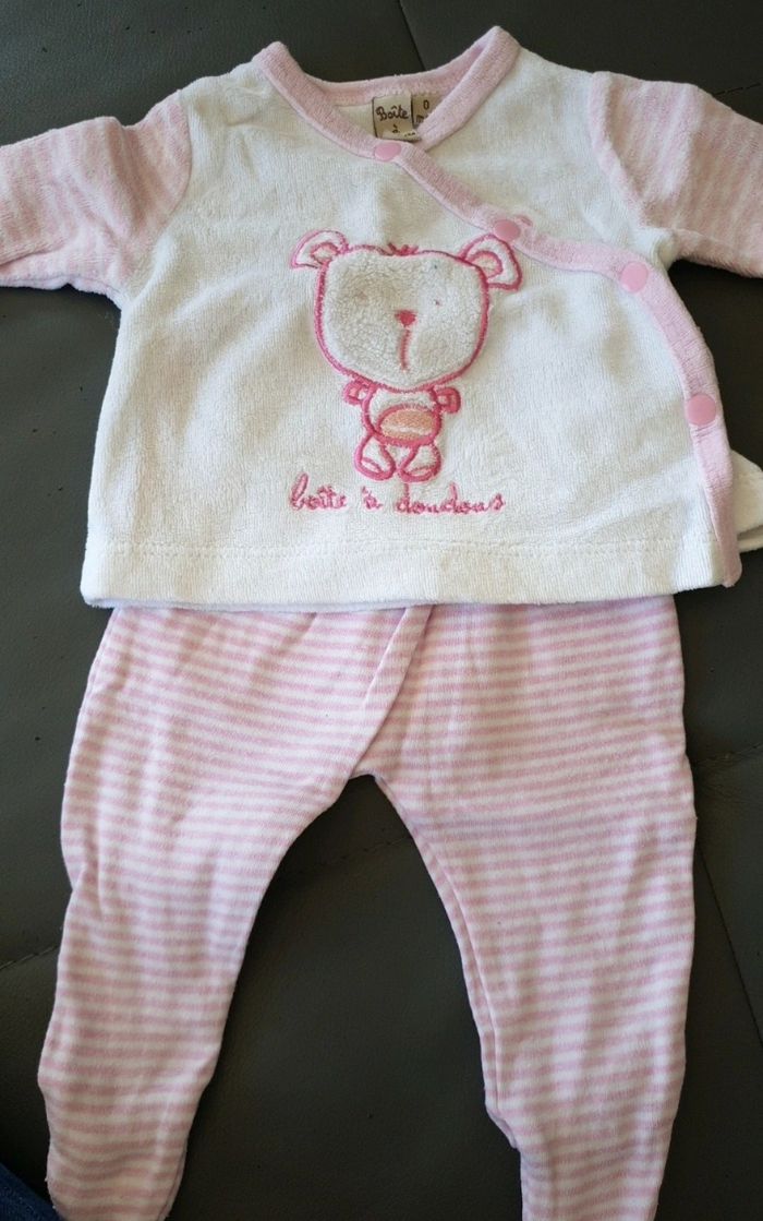 Lot de 10 pyjamas naissance et 1 mois fille - photo numéro 5
