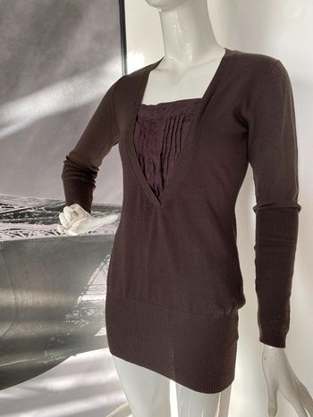 Robe pull ou tunique plastron plissé 2000s taille 34/36