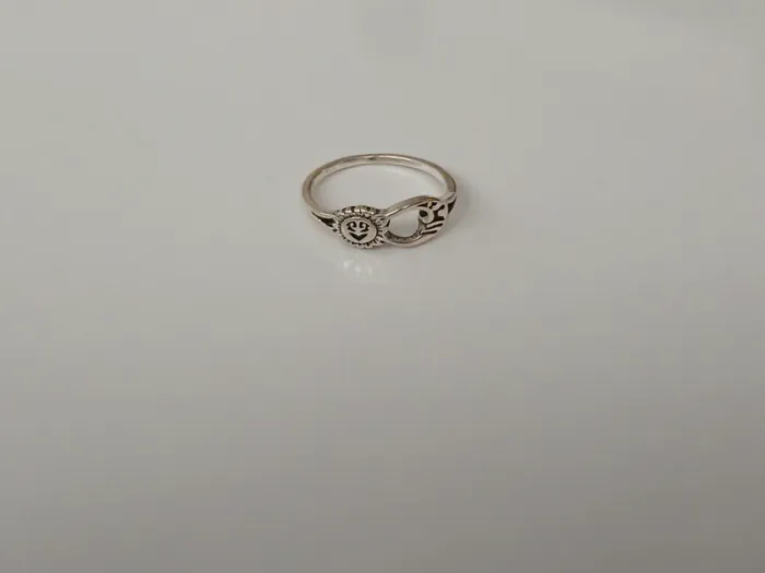 Bague argentée tendance en acier inoxydable