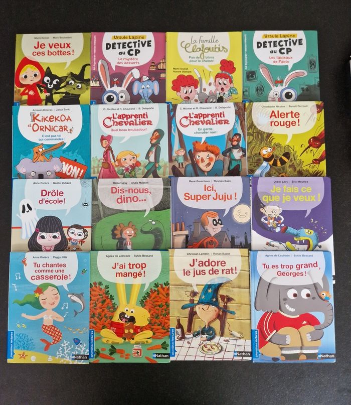 Lot de 16 livres cp premières lectures Nathan