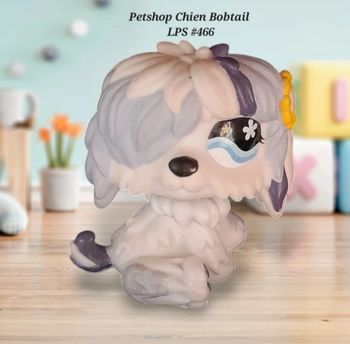 Little Petshop Chien Bobtail LPS #466 Hasbro
