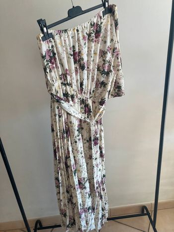 Robe d’été fleurie bandeau 1 épaule