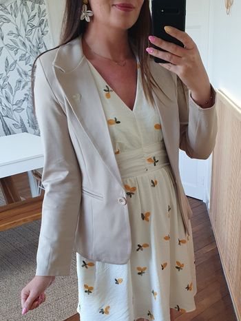 Blazer cintré beige Coeur doré Taille M (taille petit)