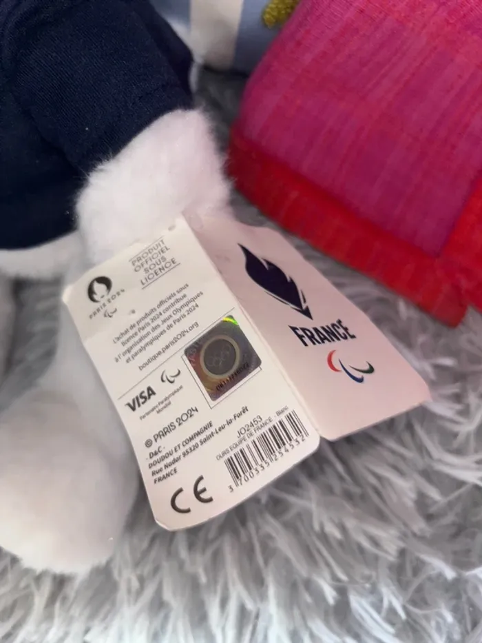Ourson mascotte jeux olympiques 2024 neuf - photo numéro 4