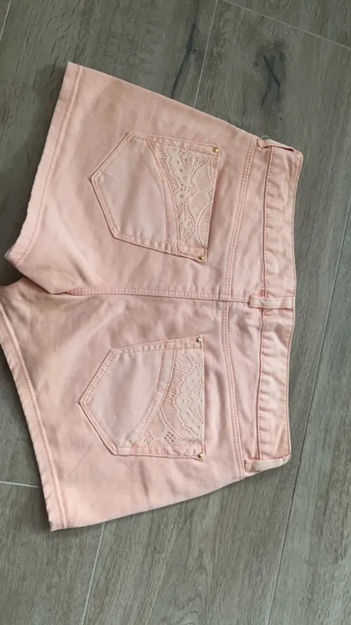 Mini short xs  pimkie saumon - photo numéro 3