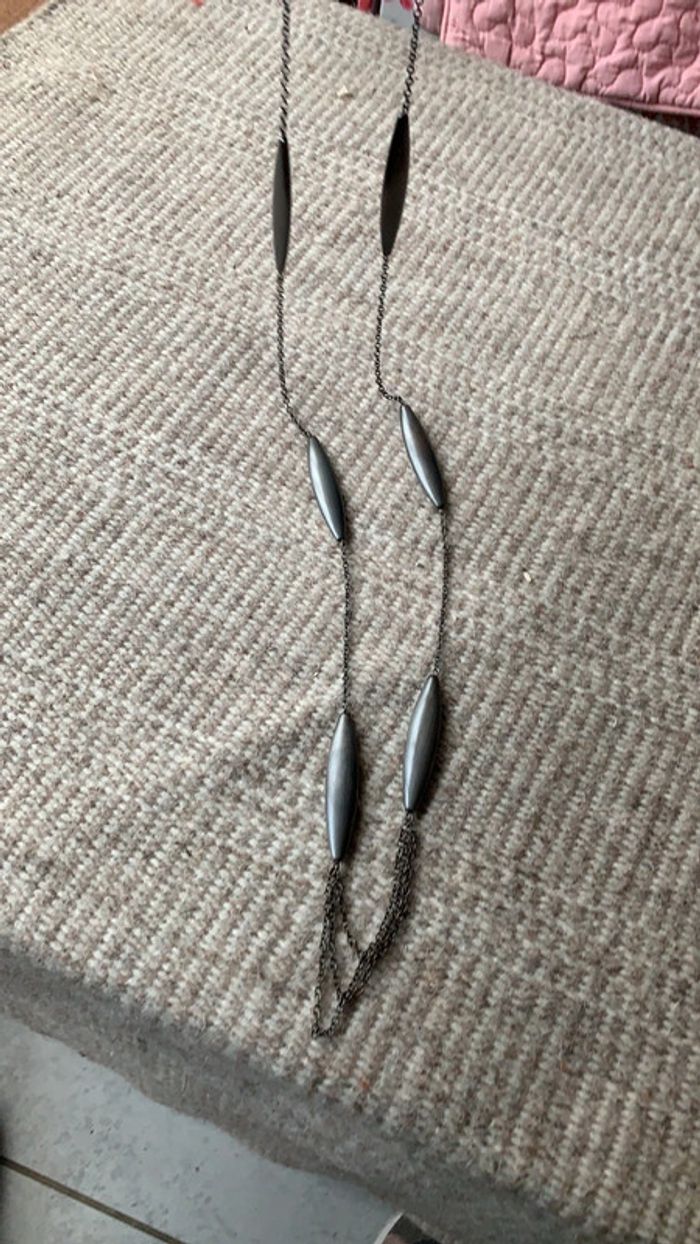Collier sautoirs métal effet brossé - photo numéro 2