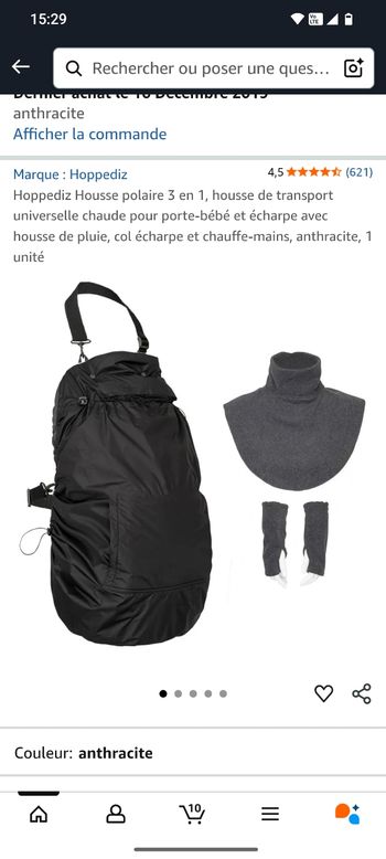 Cape de portage + mitaines + tour de cou Hoppediz