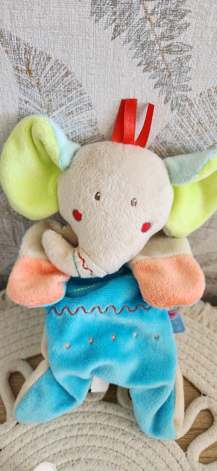Doudou Lange Éléphant Sucre d'orge - photo numéro 3