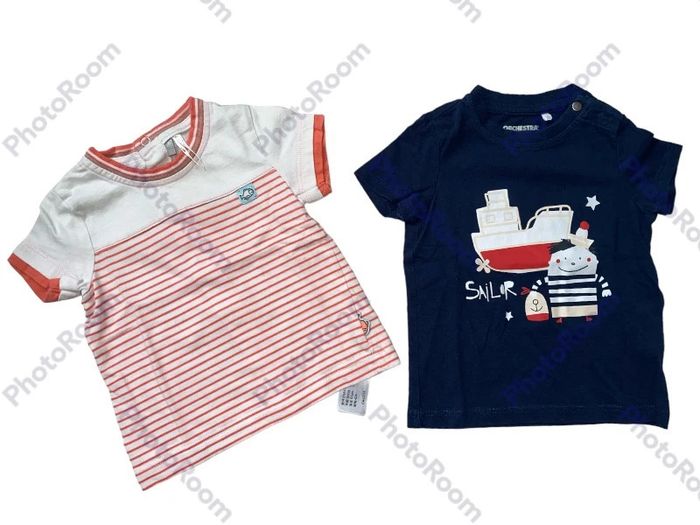 Lot 2 tee-shirts 6 mois - photo numéro 2