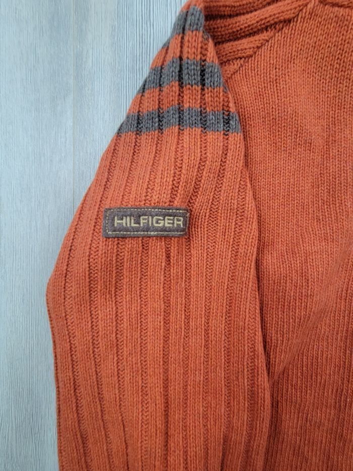 Pull / sweat zippé Tommy Hilfiger Denim laine – XL – vintage - photo numéro 8