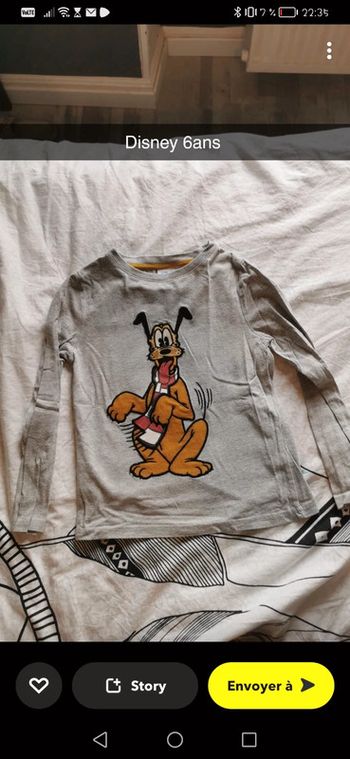 T-shirt manche longue sweet pull chien Disney pluto