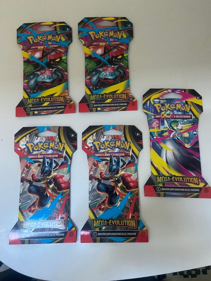 Lot de 5 blisters pokemon mega évolution