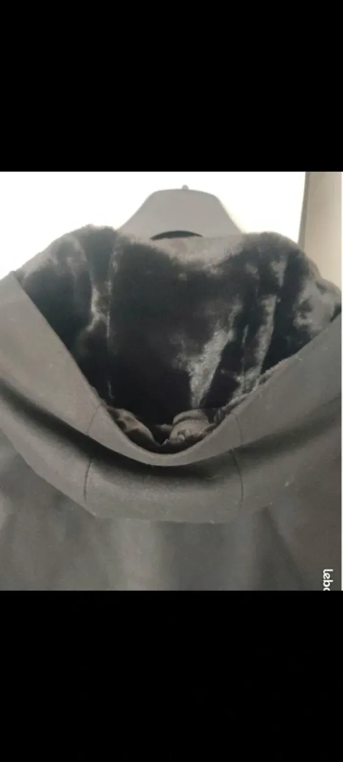 Vero Moda manteau noir classique à capuche taille S - photo numéro 3