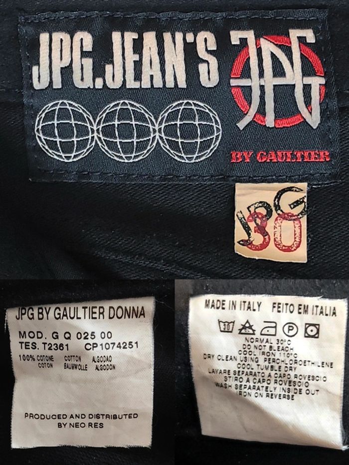 Pantalon droit évasé noir velours y2k 🇮🇹 Jean-Paul Gaultier - 40/L à 42/XL - photo numéro 14