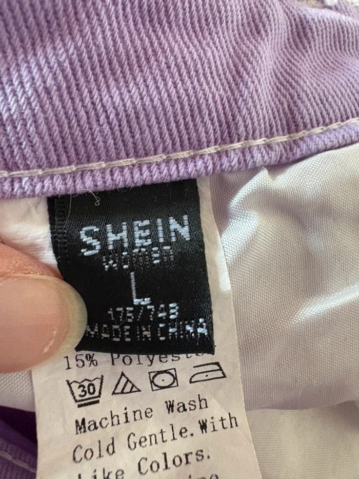 Mini short en jean denim taille haute lila Shein L - photo numéro 6