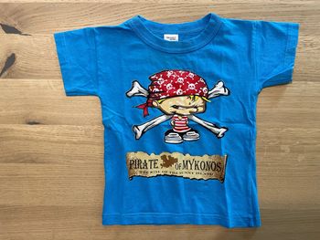 T-shirt manches courtes bleu pirates 2 ans