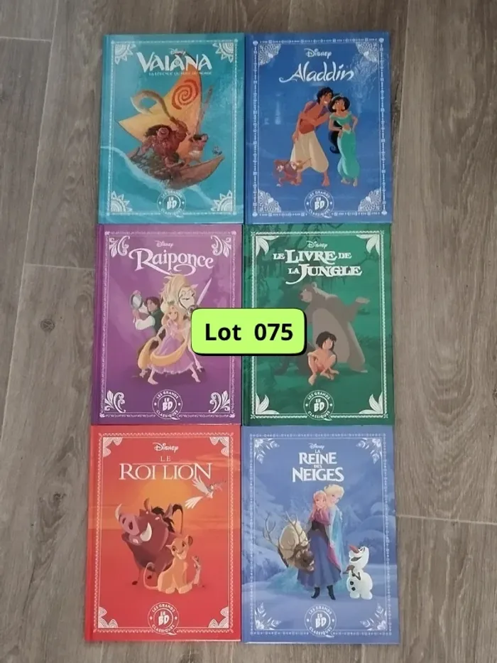 Lot de 6 livres Disney les grands classiques en BD L075