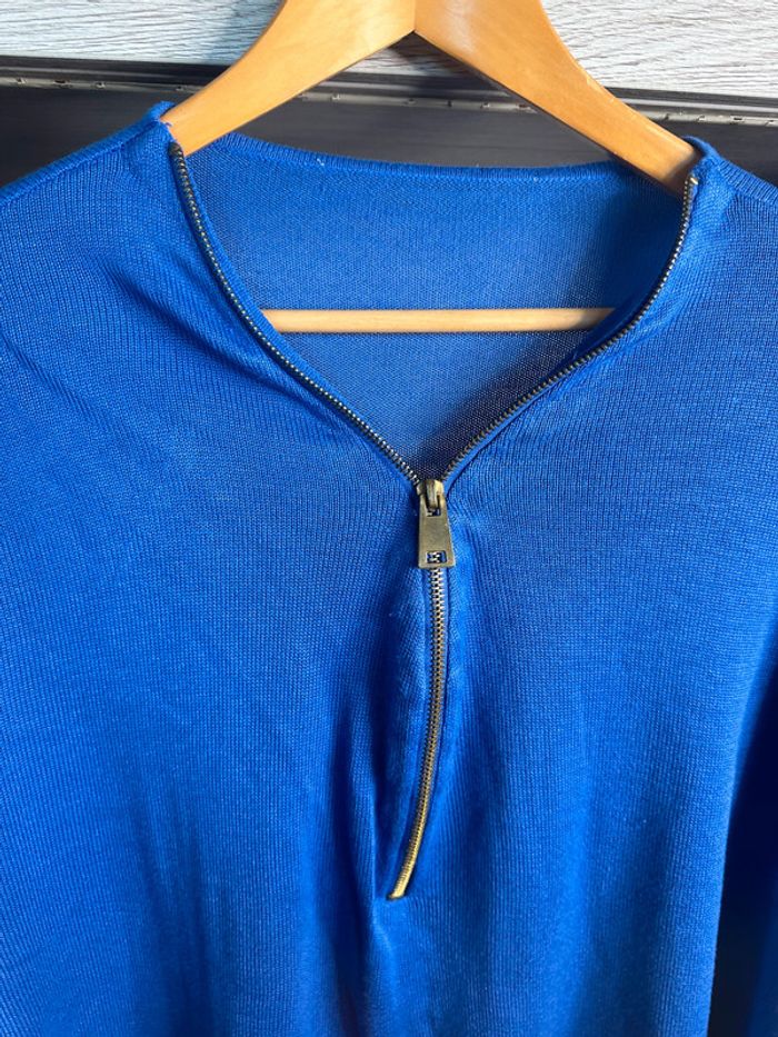 Pull bleu zippé – Taille 50 - photo numéro 3